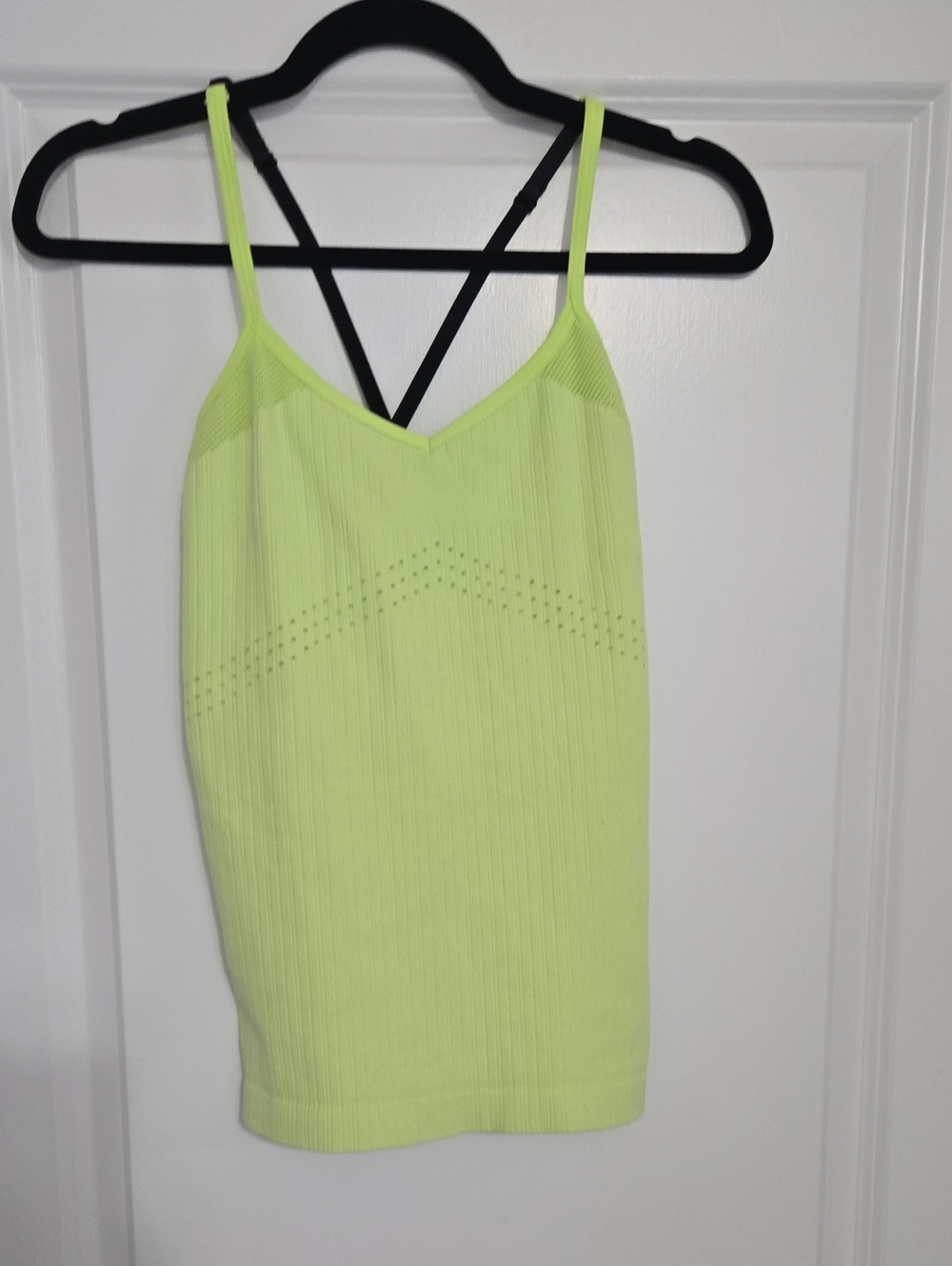 ALO Yoga Neon Lime Ribbed V-Neck Tank